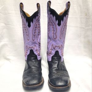 Old West Leather Square Toe Shoes